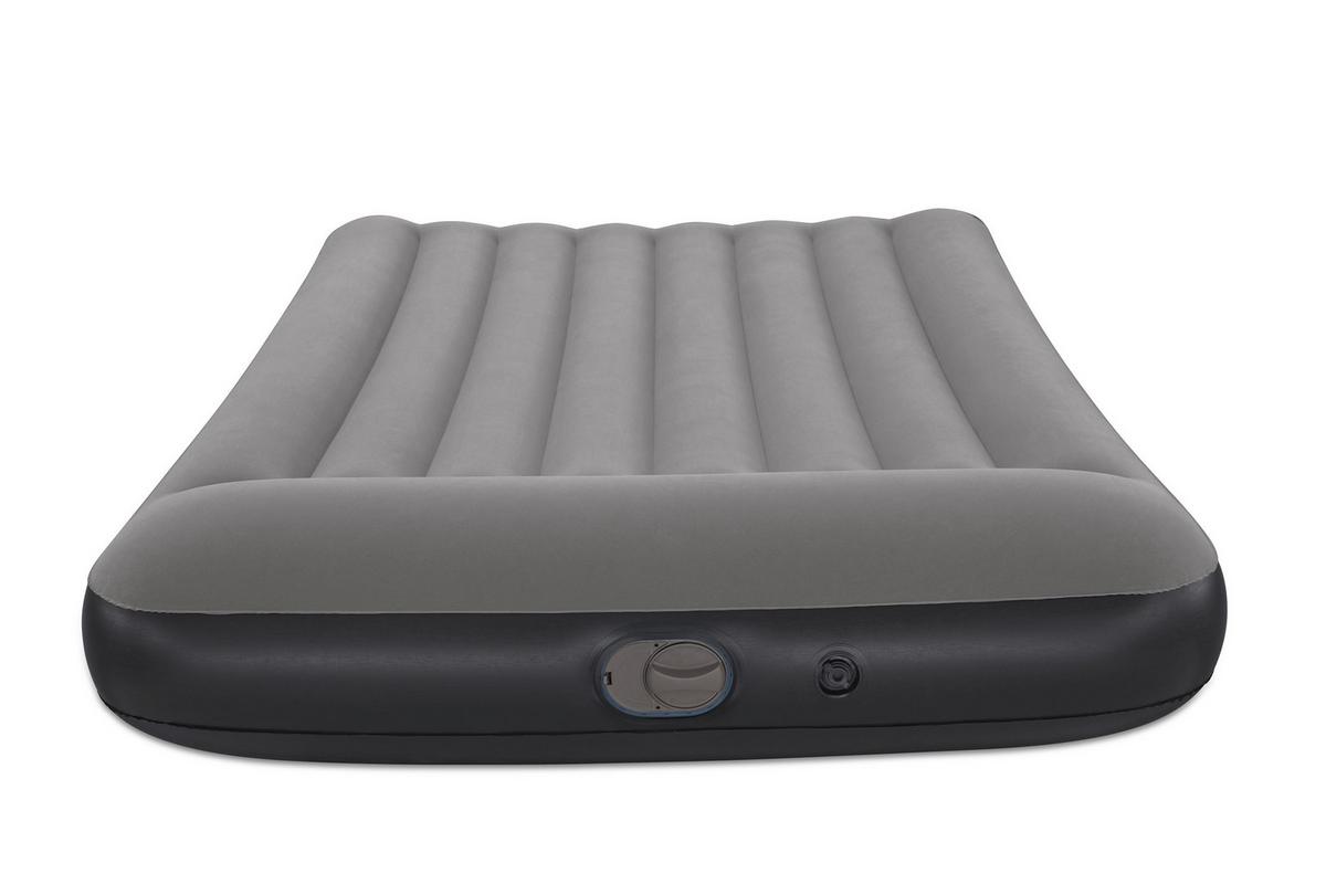 Luftbett Lisha 191x137x30 cm Bis 300kg, inkl. Pumpe - Dunkelgrau/Schwarz, KONVENTIONELL, Kunststoff/Metall (191/137/30cm) - Bestway