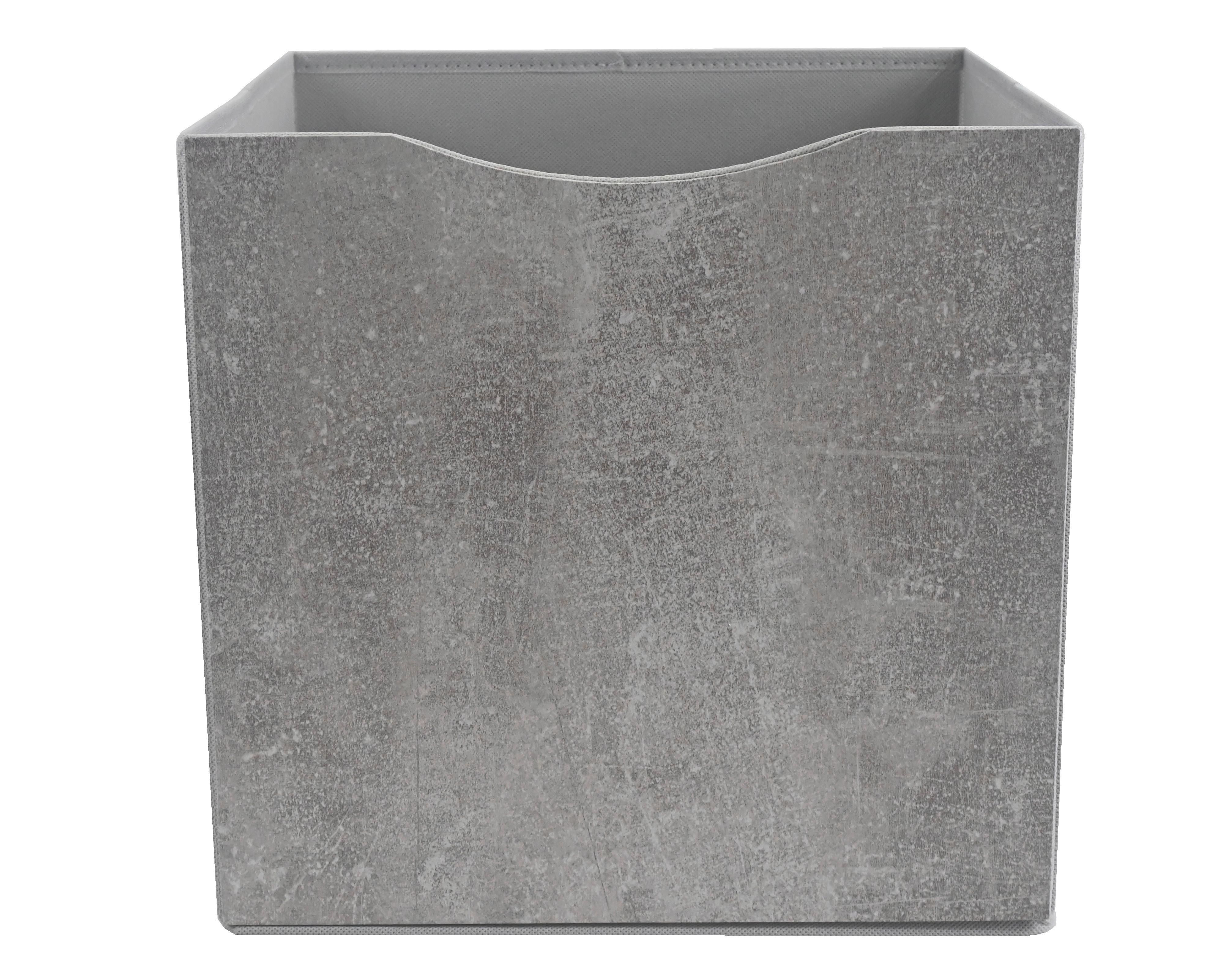 Skladací box BETTY - sivá, Konventionell, kompozitné drevo/textil (33/33/32cm) - Mömax