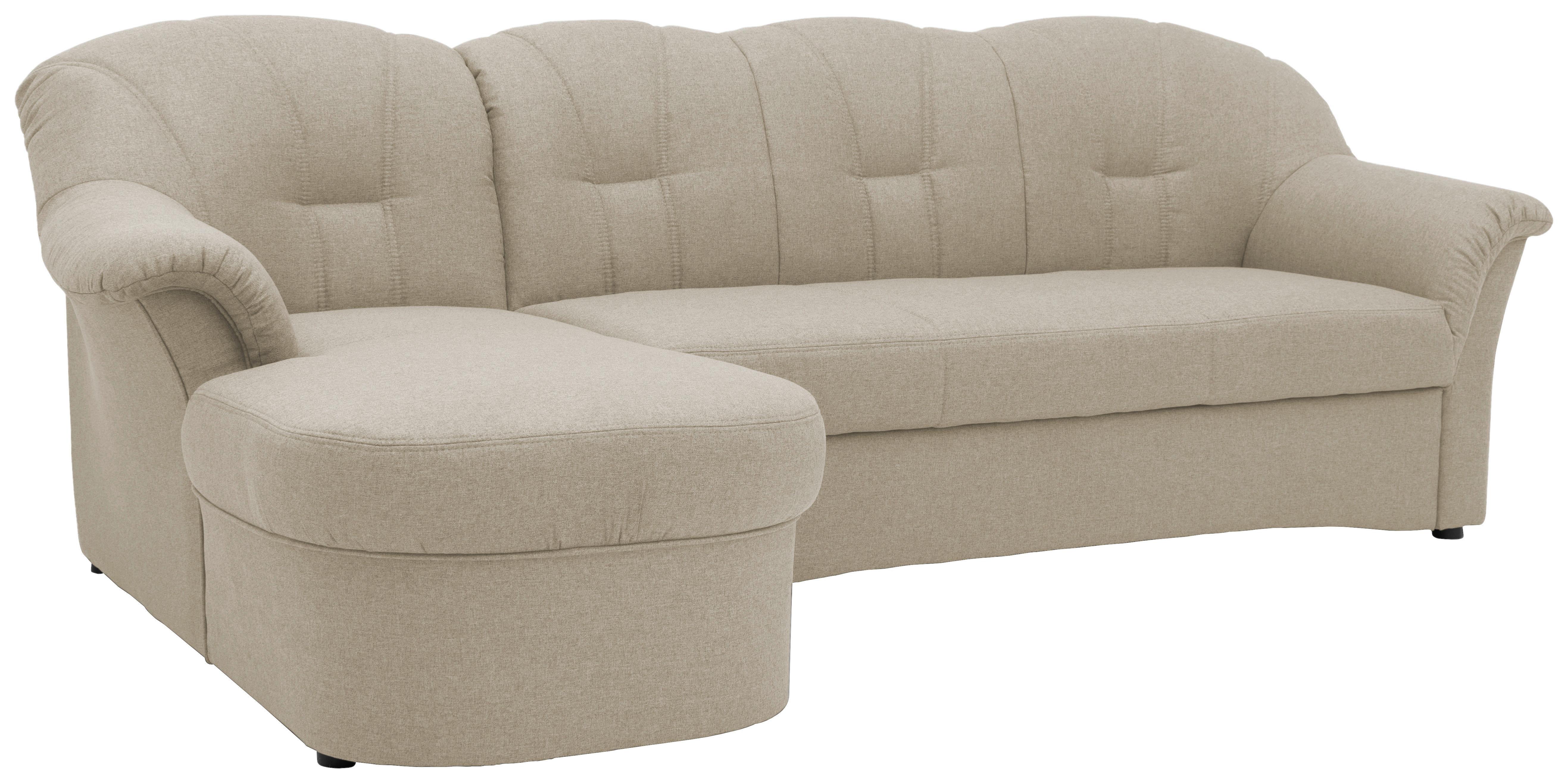 Ecksofa Mit Schlaffunktion Papenburg Schlammfarben - Schlammfarben/Schwarz, KONVENTIONELL, Textil (142/233cm) - MID.YOU