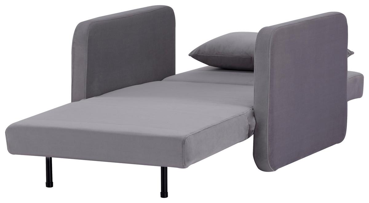 Polstersessel Mit Armlehnen York Stoffbezug Grau - Schwarz/Grau, Design, Holz/Textil (93/83/85cm) - Livetastic
