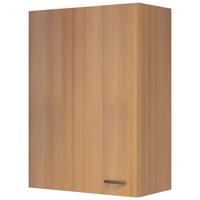 Horní kuchyňská skříňka NANO dekor buk 60 - barvy buku/barvy nerez oceli, kompozitní dřevo/plast (60/89/32cm) - MID.YOU