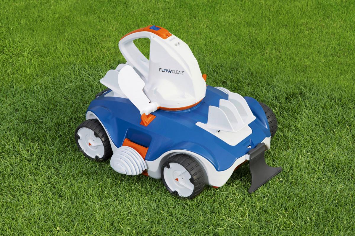 Poolroboter Aquatronix, Akku Laufzeit 90 Min, Tragegriff - Blau/Orange, MODERN, Kunststoff/Metall (45/33/30,5cm) - Bestway