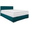 Čalouněná postel COSI 140x200 cm, petrolejová - petrolej/barvy chromu, Konvenční, kov/dřevo (140/200cm)