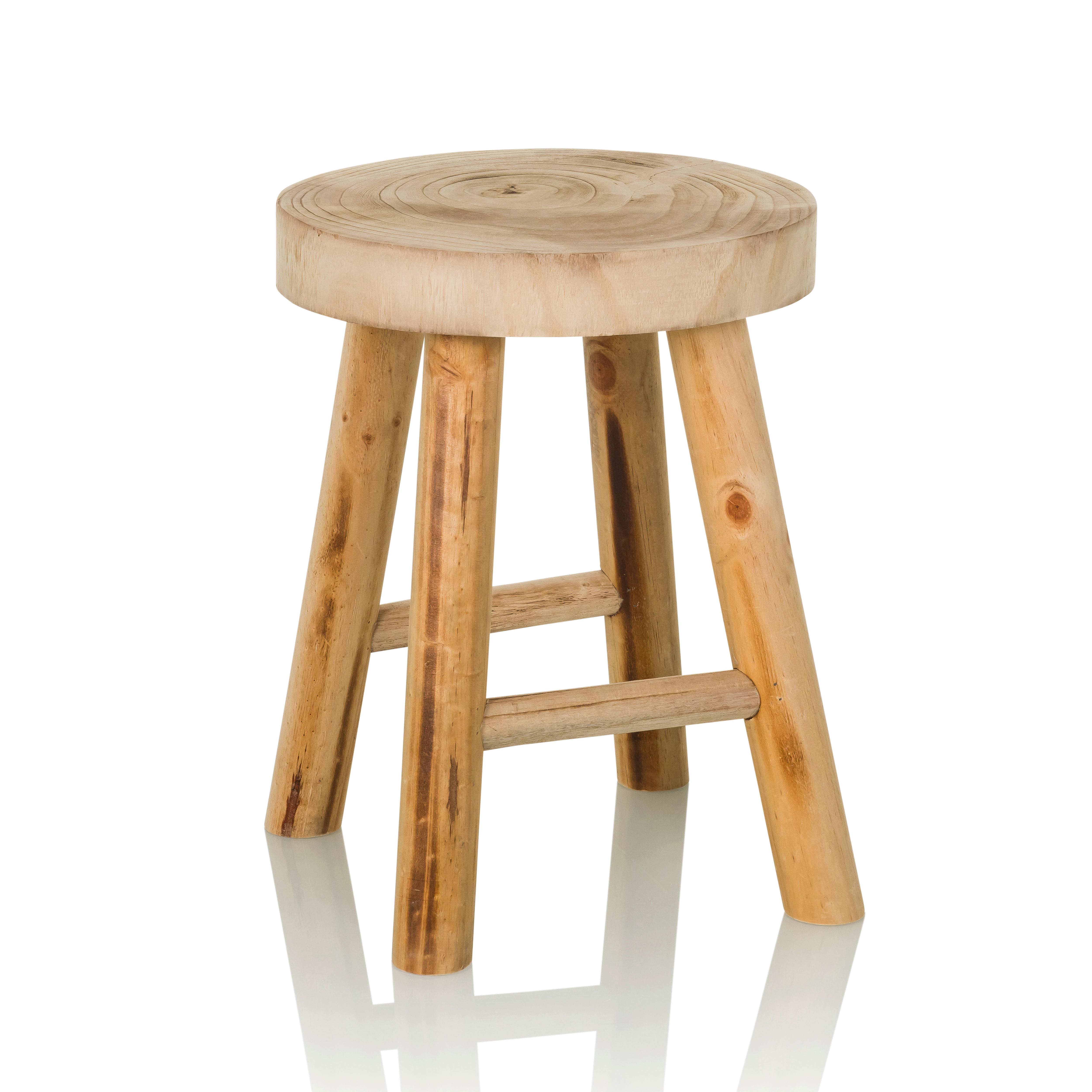 Hocker Rustiko W Braun B: 33 Cm - Braun, MODERN, Holz (33/44/33cm) - MID.YOU