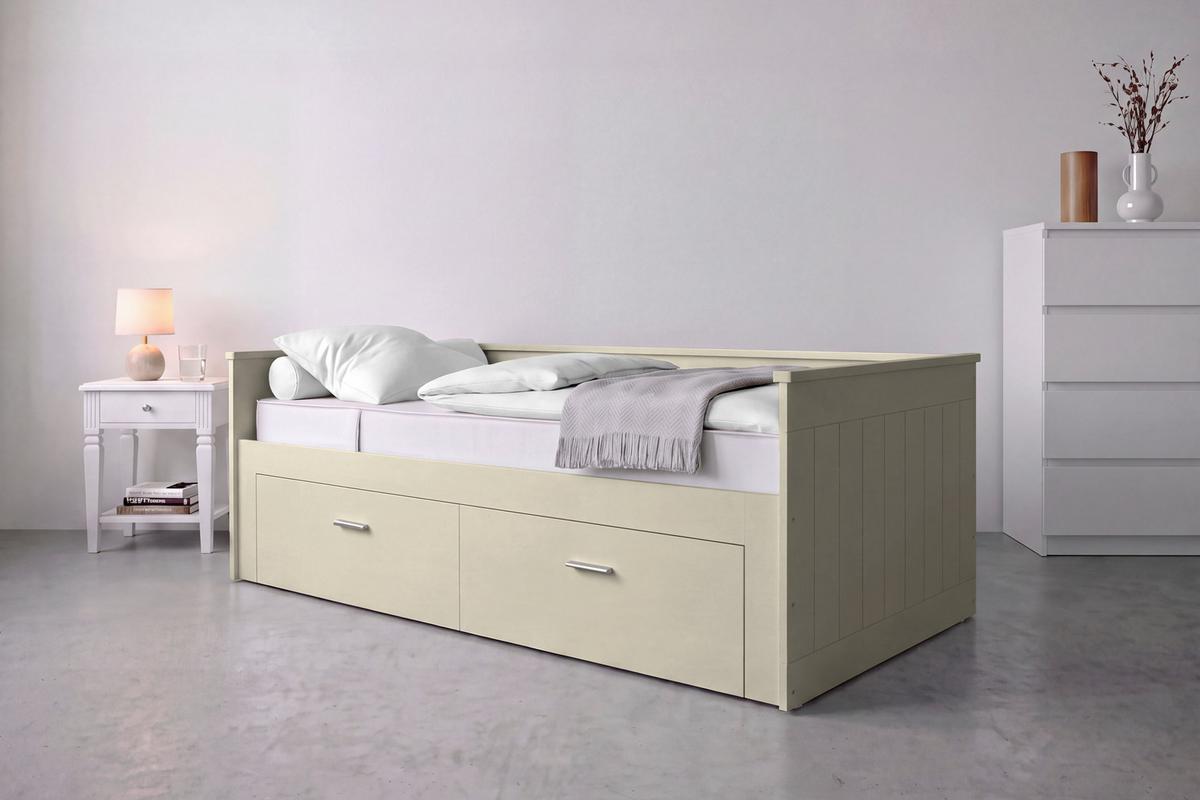 Posteľ so zásuvkou HONEY NEW dekor kašmír lakovaný - kašmírová, Romantik / Landhaus, kompozitné drevo (90/200cm) - Mömax