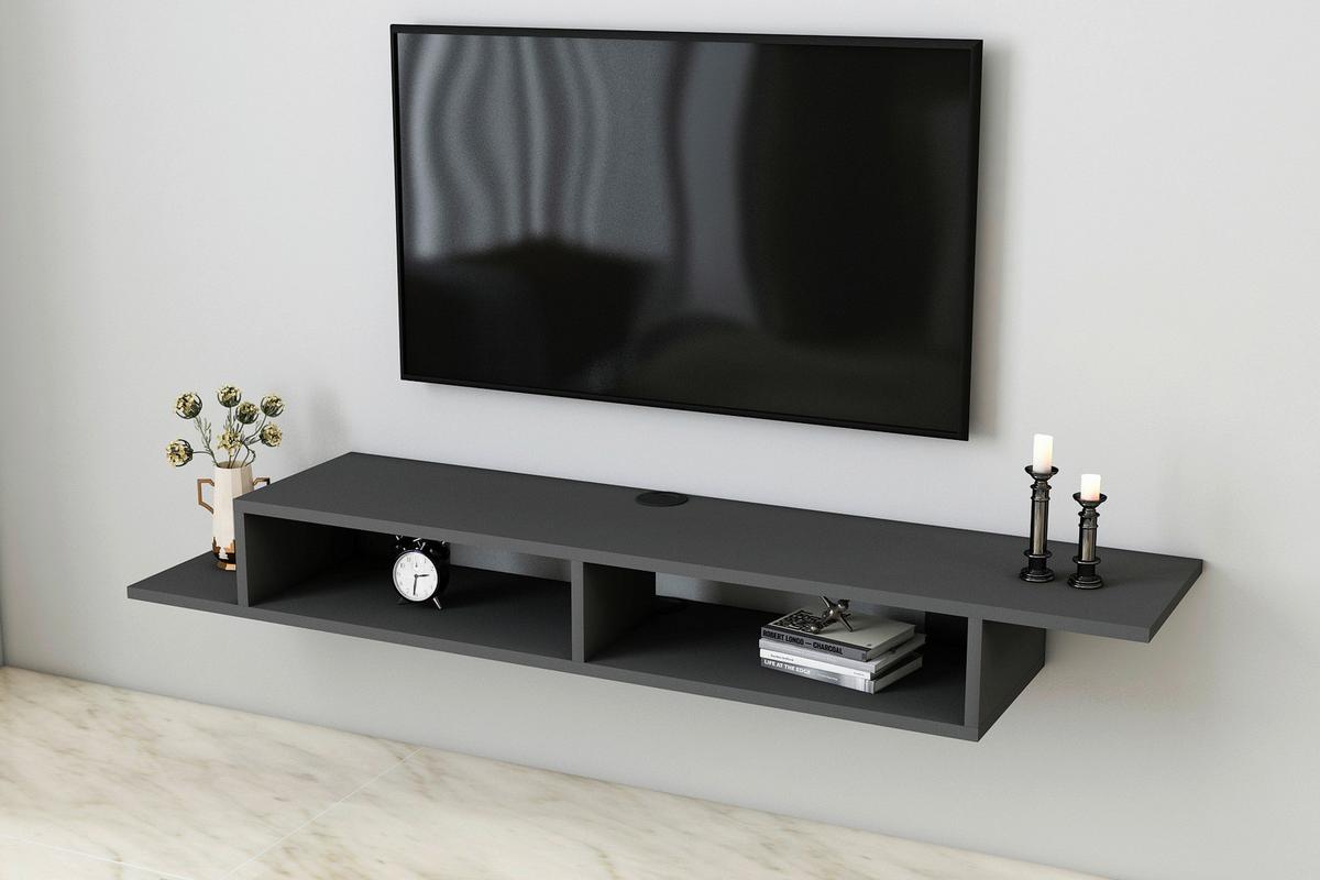 Wandboard Artemis Tv-Wandregal - Anthrazit, Design, Holzwerkstoff (149/16,4/29,6cm) - Livetastic