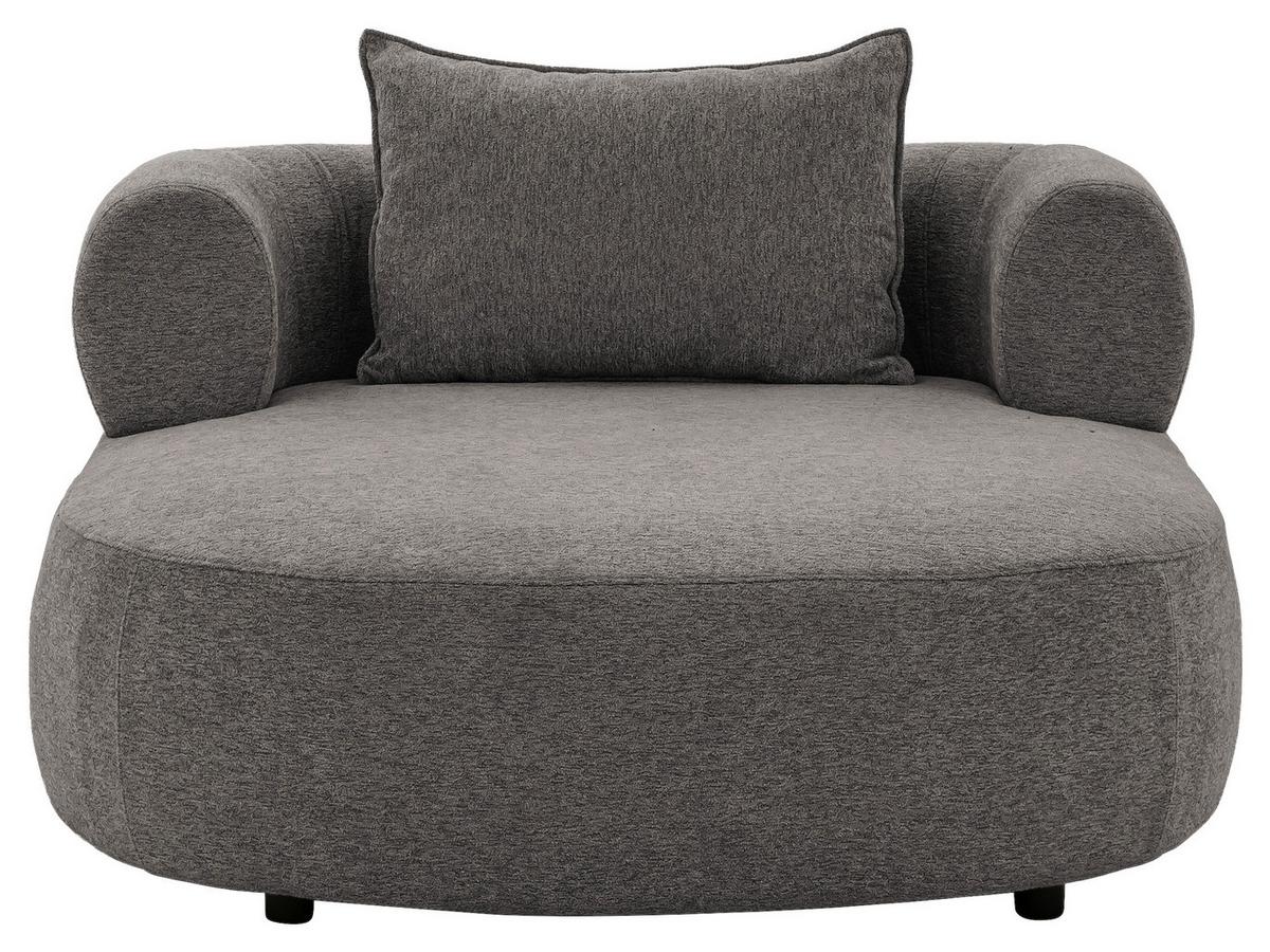 Xxl-sessel Ferro Anthrazit B: 122 Cm - Anthrazit/Schwarz, Design, Textil (122/76/156cm) - Livetastic