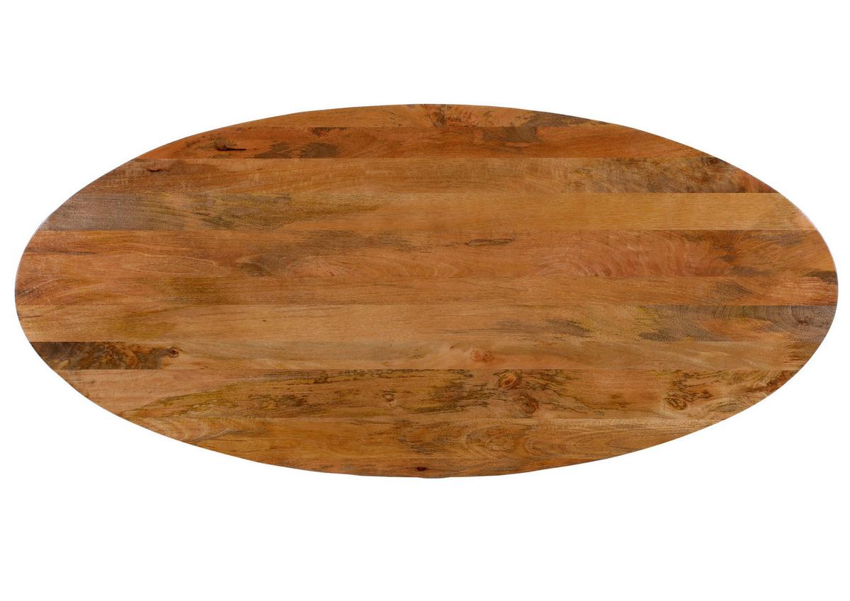 Esstisch Chuck - Schwarz/Naturfarben, Design, Holz/Metall (210/100/73,5cm) - Livetastic