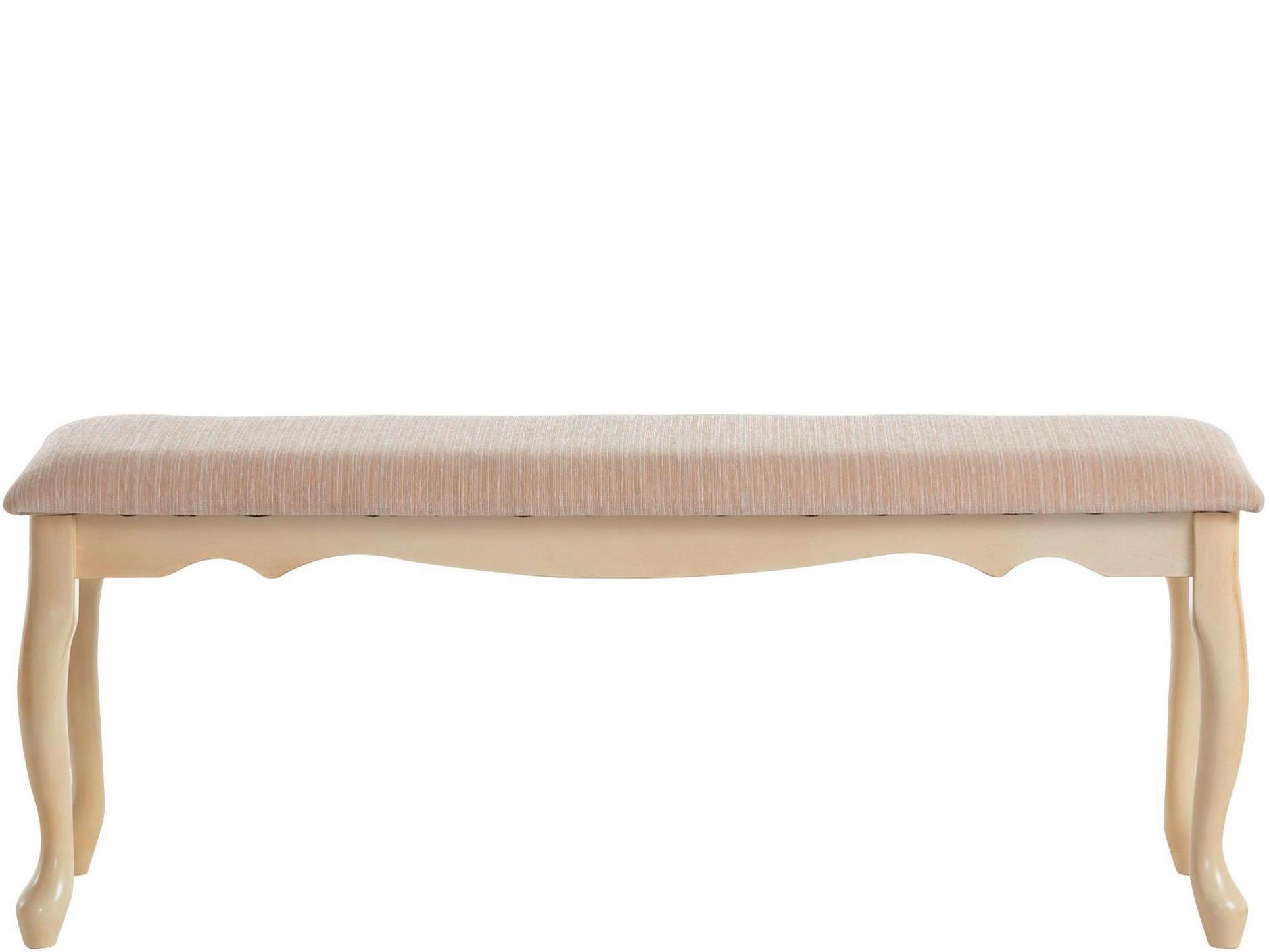 Garderobenbank Queen Anne Creme L: 120 Cm - Creme, Design, Holzwerkstoff/Textil (120/44/35cm) - MID.YOU