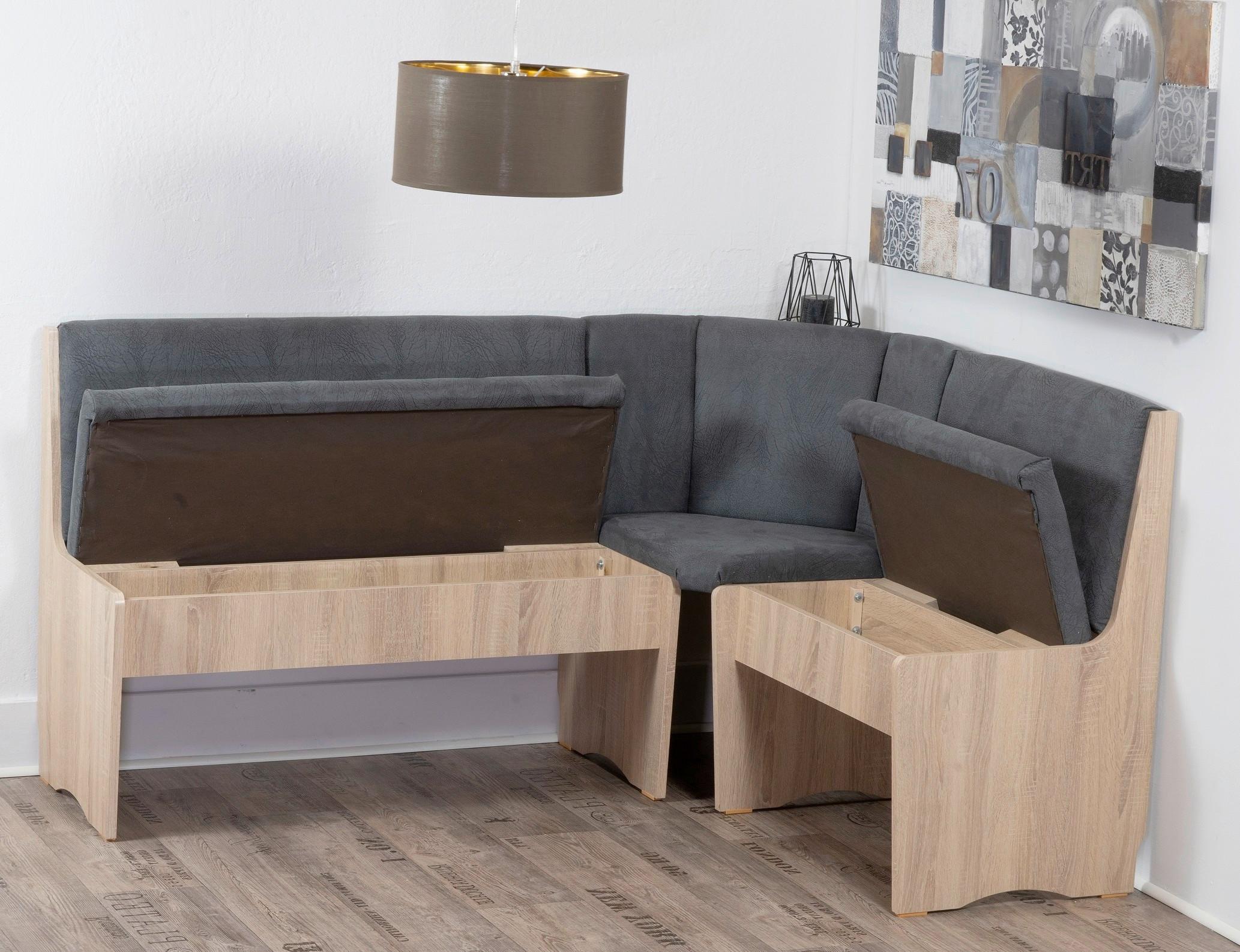 Eckbankgruppe Duisburg Olduso Titanic Grau/eiche D. 165 Cm - Grau/Sonoma Eiche, KONVENTIONELL, Holz/Holzwerkstoff (165/89/125cm) - MID.YOU