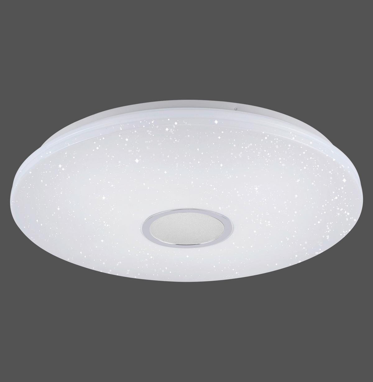 LED-Deckenleuchte Jonas L: 59 cm mit Farbtemperaturwechsler - Weiß, KONVENTIONELL, Kunststoff/Metall (59/59/9cm)