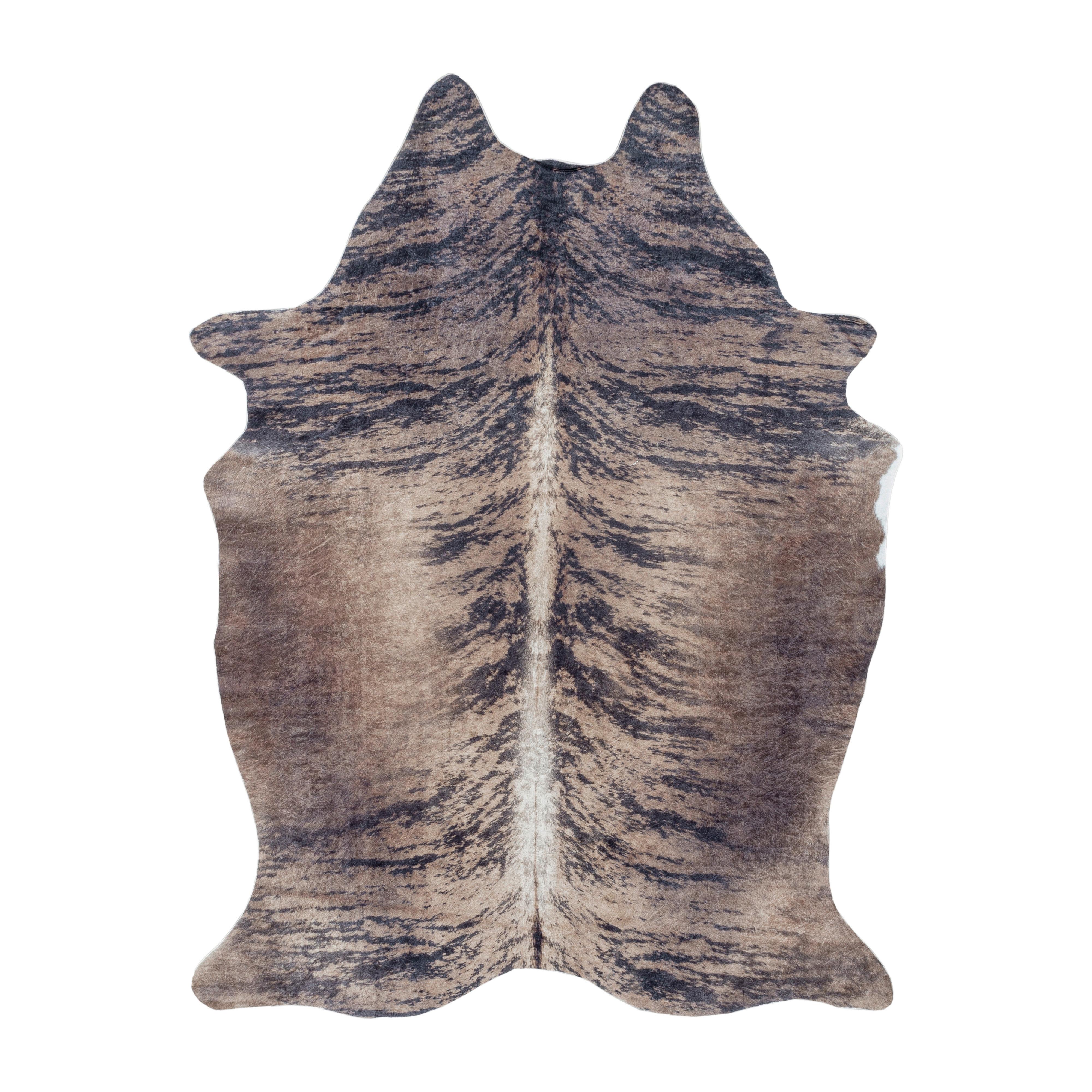 Fellteppich Etosha - Braun/Weiß, Design, Textil (100/135cm) - Novel