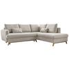 Ecksofa Scandic Lagom Beige S: 242x202 Cm - Beige/Naturfarben, Textil (242/202cm) - MID.YOU