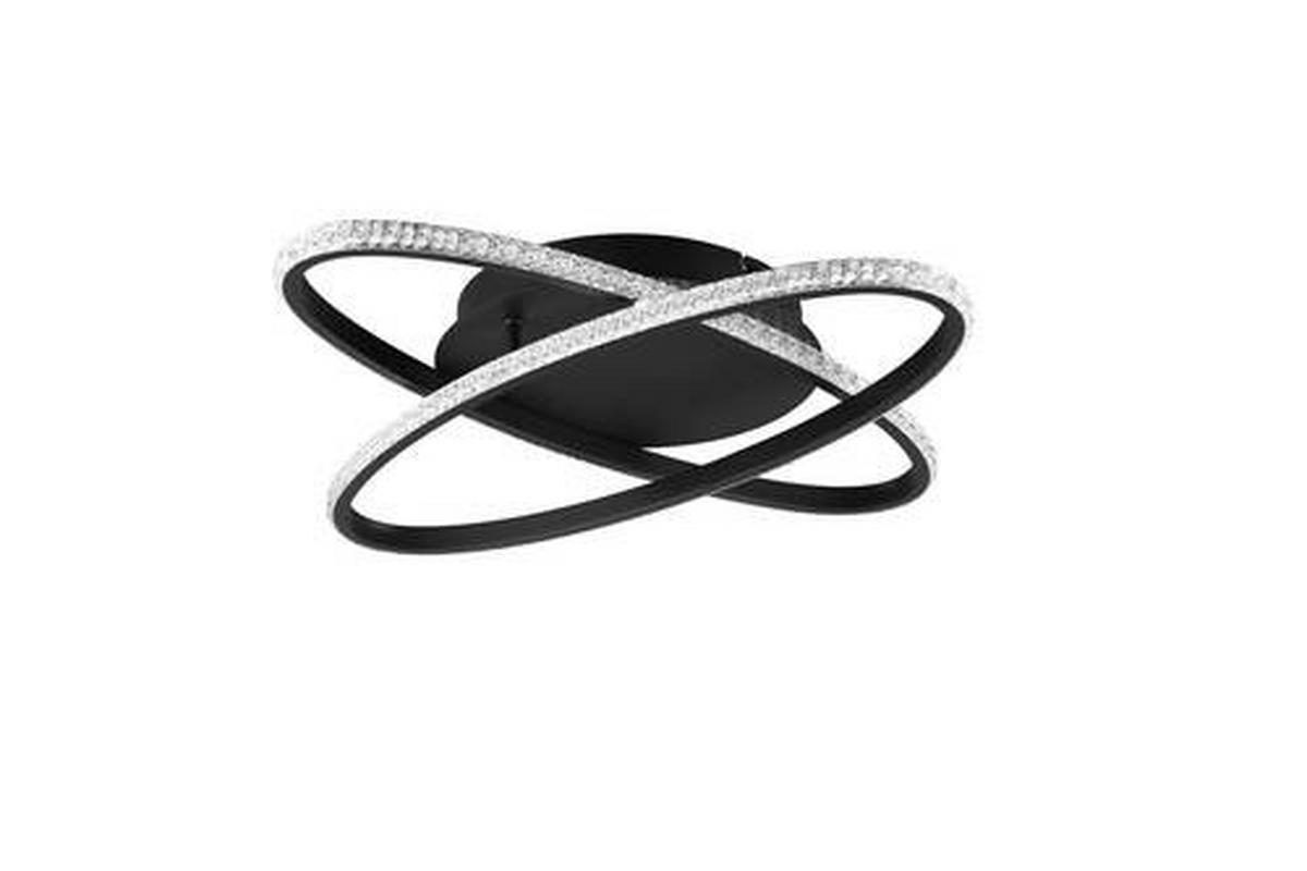 LED-Deckenleuchte R67802132 Lane - Schwarz, KONVENTIONELL, Metall (58/9cm)
