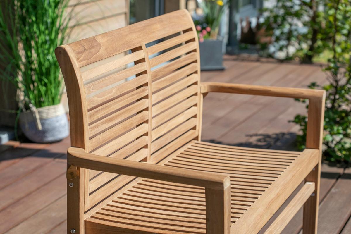 Gartenbank Woodie Stapelbank Lamelle - Basics, Holz (120/92/52cm) - Gardenson