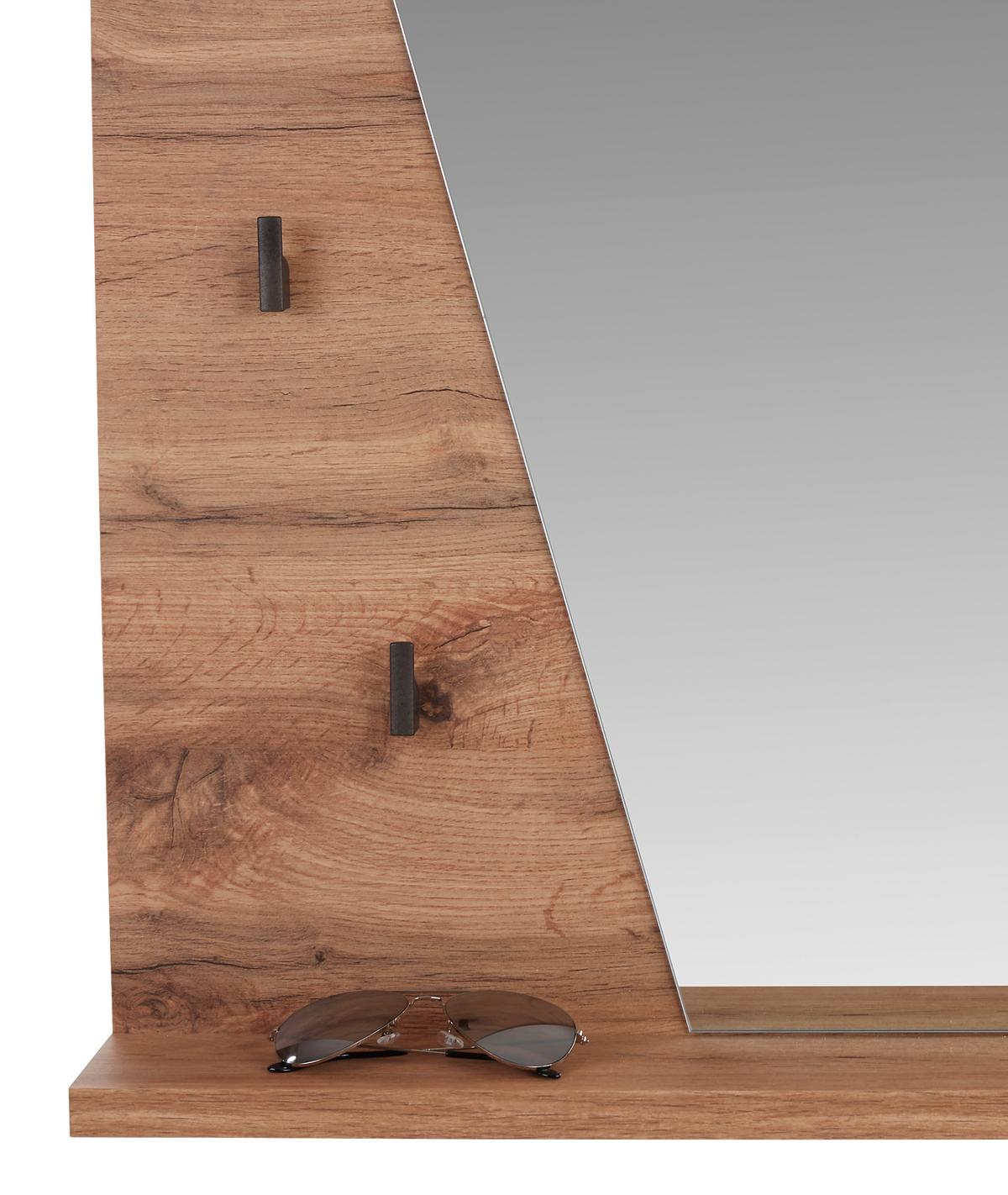 Tükör Venedig - tölgyfa színű, Modern, faalapú anyag/Üveg (80/84/12cm)