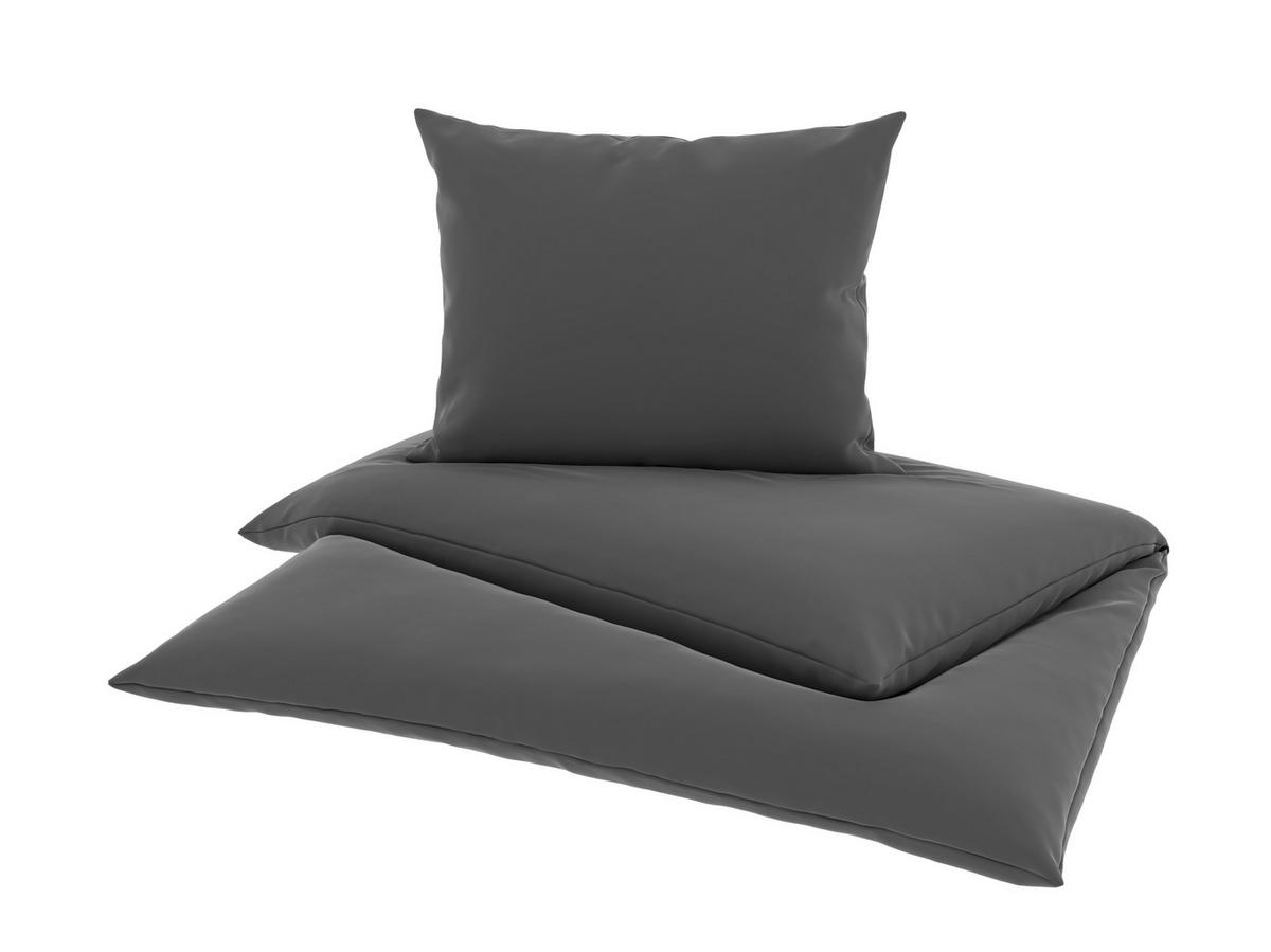 BETTWÄSCHE BELLEVILLE - Anthrazit, MODERN, Textil - Luca Bessoni