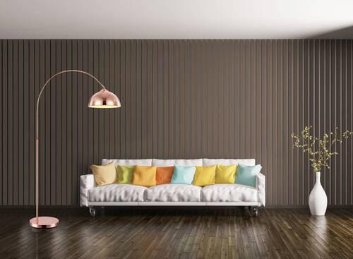 Bogenleuchte 58227c - Kupferfarben, Design, Kunststoff/Metall (92/30/196cm) - Globo