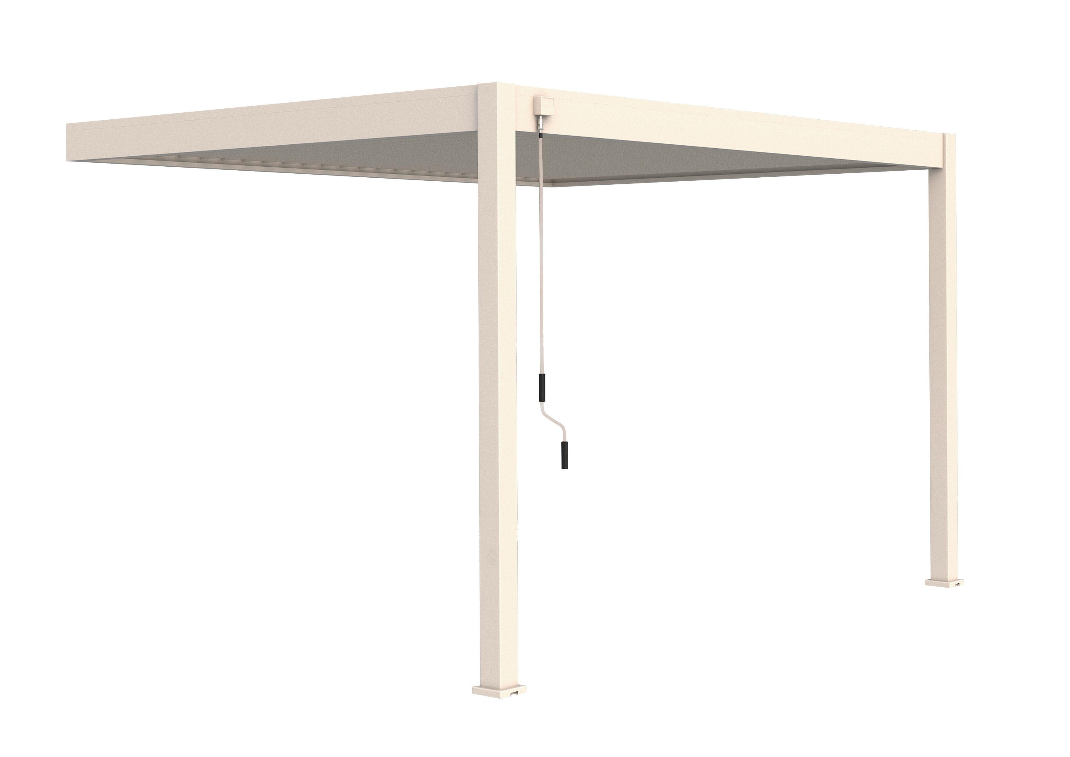 Pavillon Deluxe 400x300cm Sturmfest, Gartenpavillon - Weiß, Basics, Metall (400/255/300cm) - WEIDE