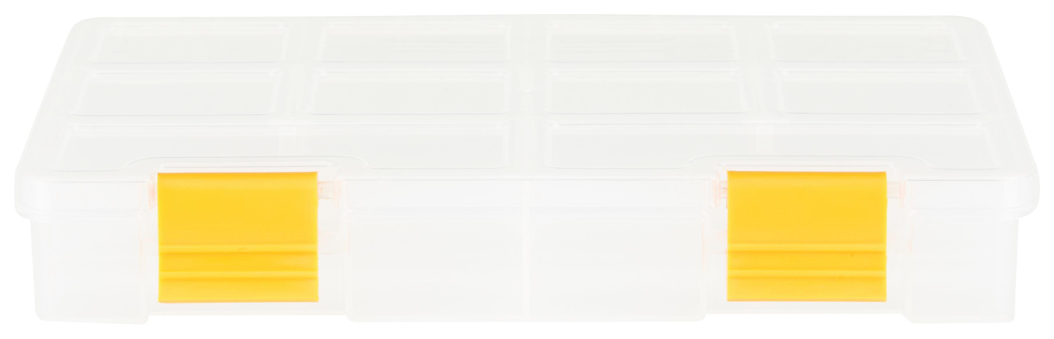 Sortimentskasten Finn - Transparent/Gelb, KONVENTIONELL, Kunststoff (19,5/14/3,2cm) - Homezone