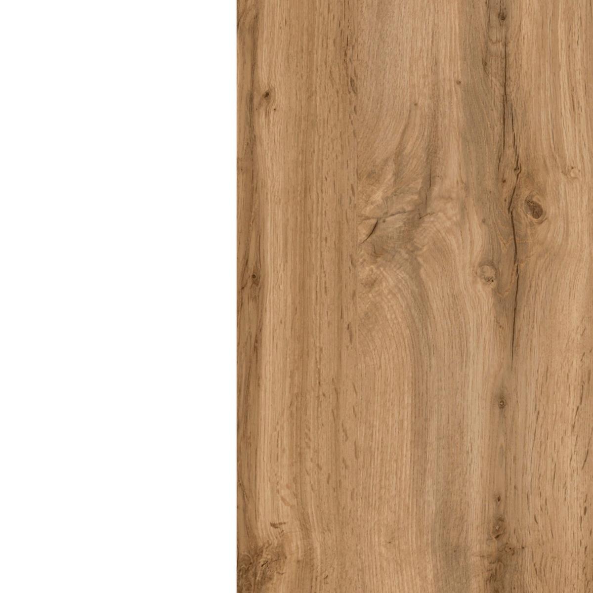 Küchenzeile Florenz ohne Geräte 330 cm Weiß/Eichefarben - Eiche Wotan/Weiß, Design, Holzwerkstoff (330cm) - Held