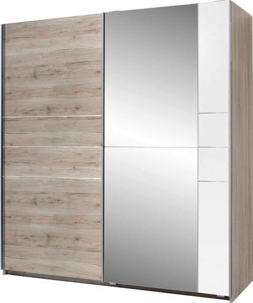 Tolóajtós Szekrény Stripe 180/198 Cm - tölgyfa, Modern, fa (180/198/64cm)