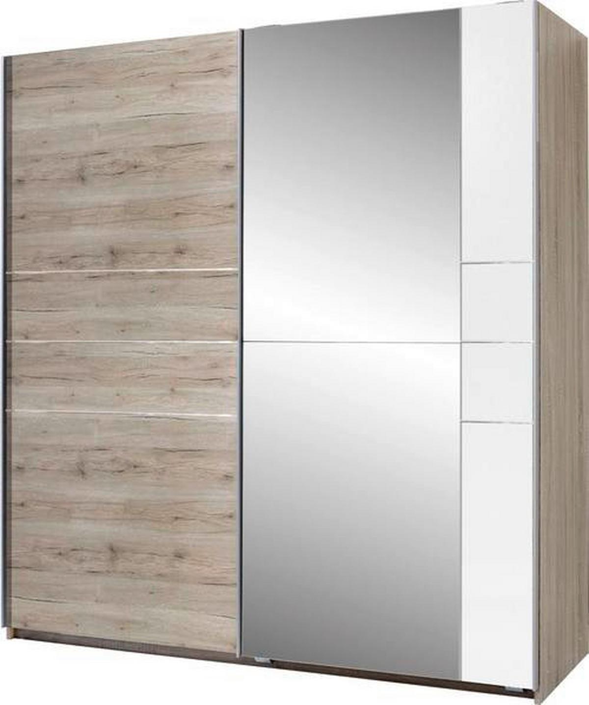 Tolóajtós Szekrény Stripe 180/198 Cm - tölgyfa, Modern, fa (180/198/64cm)