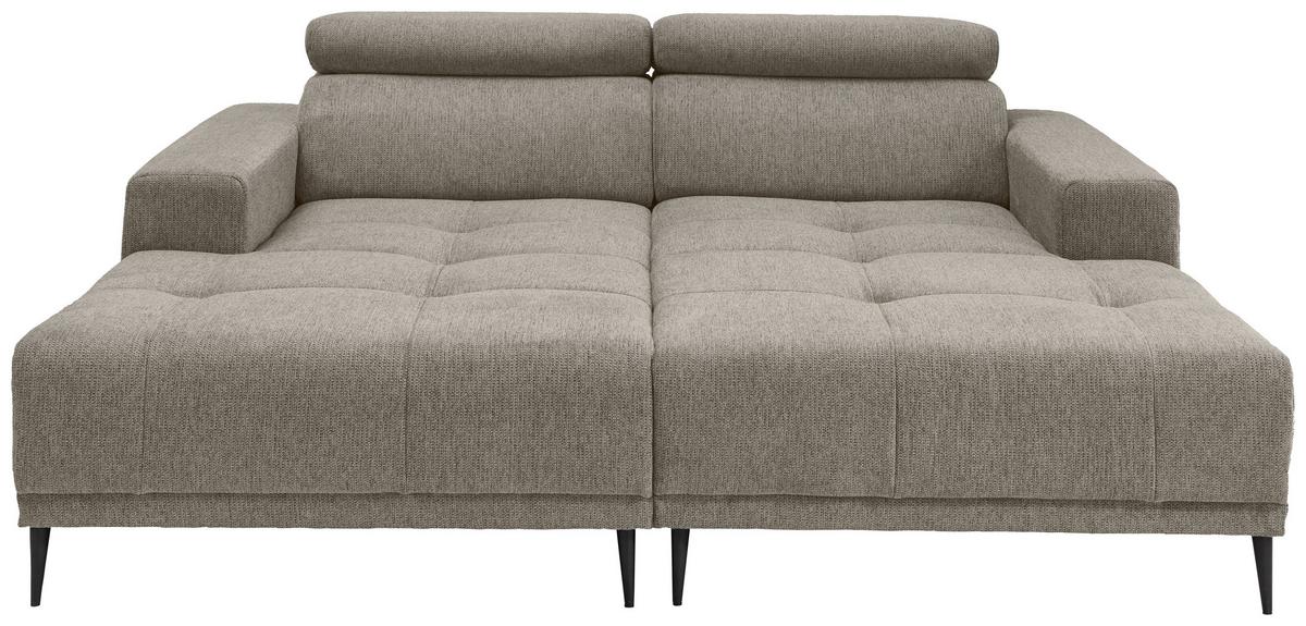 Ecksofa Intera, Beige S: 200x188 Cm - Beige/Schwarz, KONVENTIONELL, Textil (200/188cm) - Livetastic