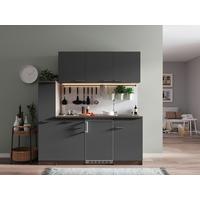 KÜCHENBLOCK OLIVER SINGLEKÜCHE 180 CM - Eichefarben/Grau, Basics, Holzwerkstoff (180cm) - Respekta