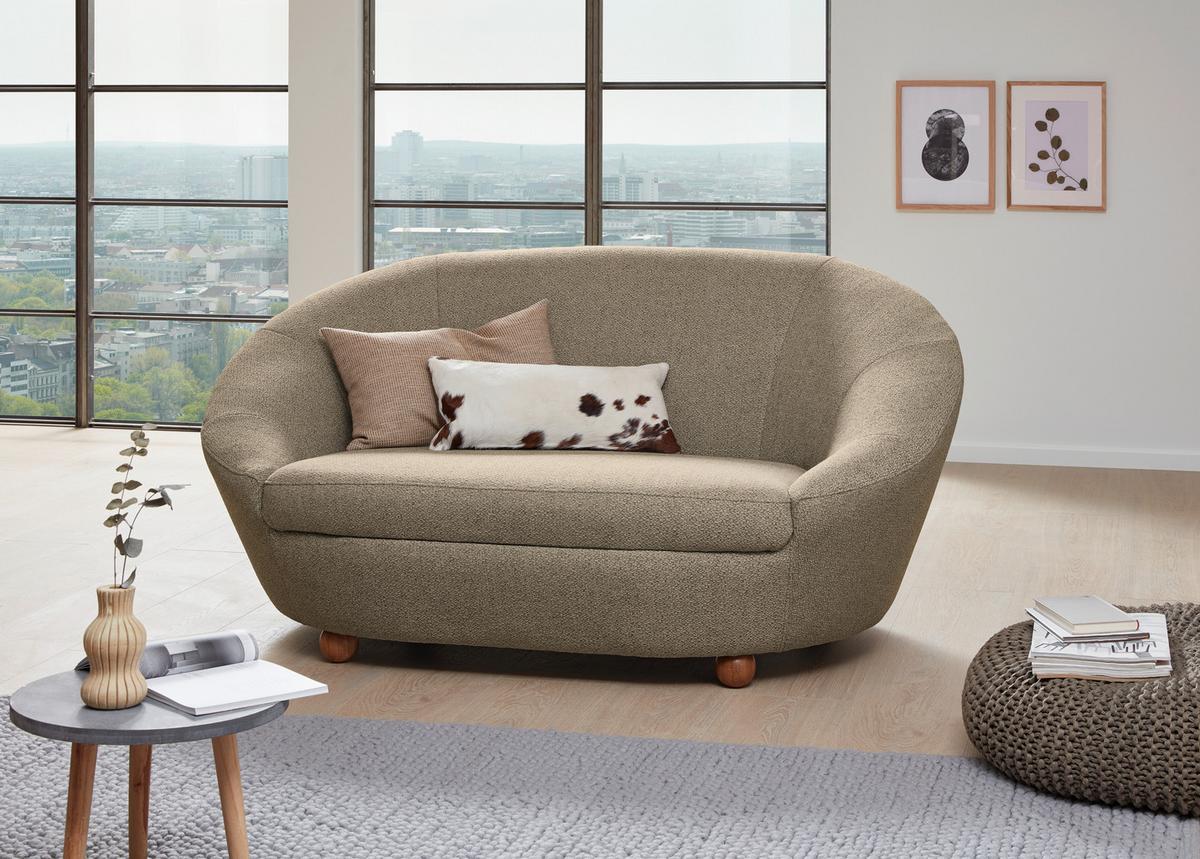 2-sitzer-sofa Looks Iv - Eichefarben/Beige, Design, Textil (178/82/114cm) - LOOKS by W.Joop
