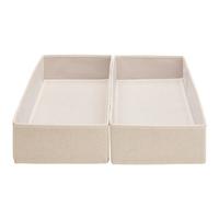 Sada úložných boxov 2 ks - béžová, Modern, textil/papier (40/10.5/21cm) - Mömax