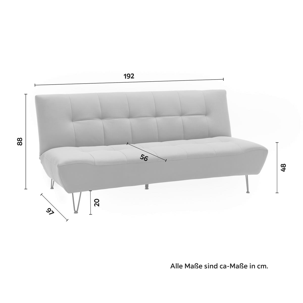 Rozkladacia pohovka GELI - čierna/tmavosivá, Modern, kov/drevo (192/88/97cm) - P & B