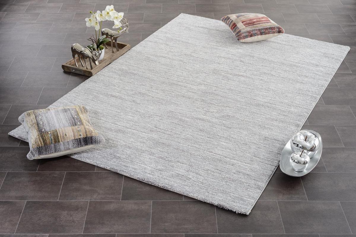 Flachwebteppich Sofi Lori Grau 65x130 cm - Grau, Design, Textil (65/130cm) - Novel