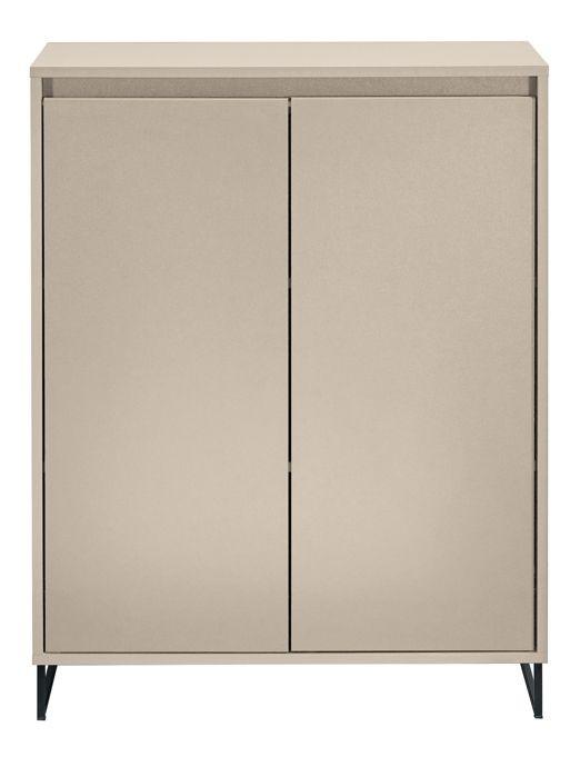 Komoda Cologne, farba kašmírová, š: 80 cm - čierna/kašmírová, Design, kov/kompozitné drevo (80/103/38cm)