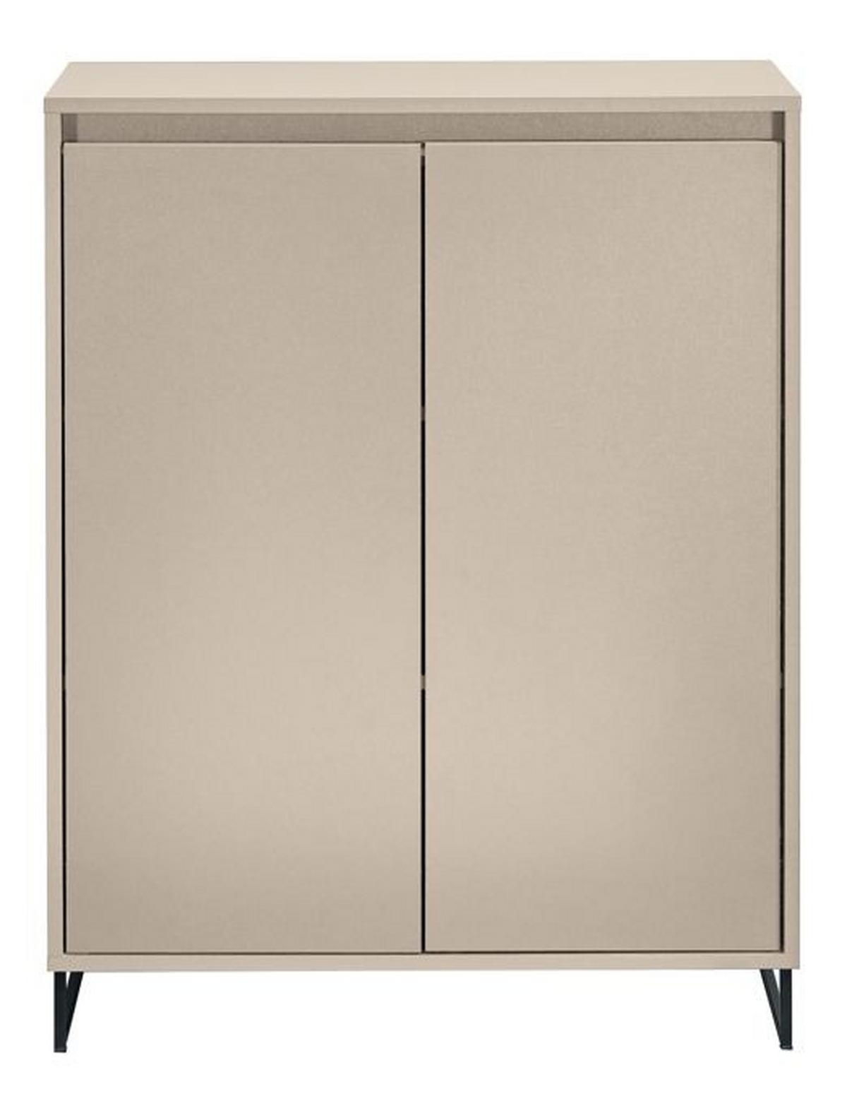 Komoda Cologne, farba kašmírová, š: 80 cm - čierna/kašmírová, Design, kov/kompozitné drevo (80/103/38cm)