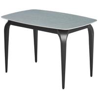 Esstisch Ibiza 120 Keramik grau, B: 120cm - Schwarz/Grau, MODERN, Keramik/Metall (120/80/76cm)