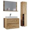 Badezimmer Lendas Honigeiche B: 114 Cm - Honigeiche/Weiß, MODERN, Keramik/Holzwerkstoff (94cm) - MID.YOU