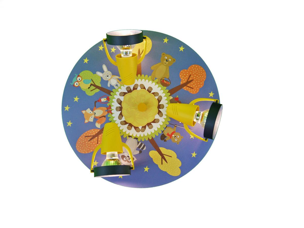 Kinderdeckenleuchte Waldtiere Ø 35 cm, verstellbar - Multicolor, Trend, Holzwerkstoff/Kunststoff (35/15cm) - Niermann