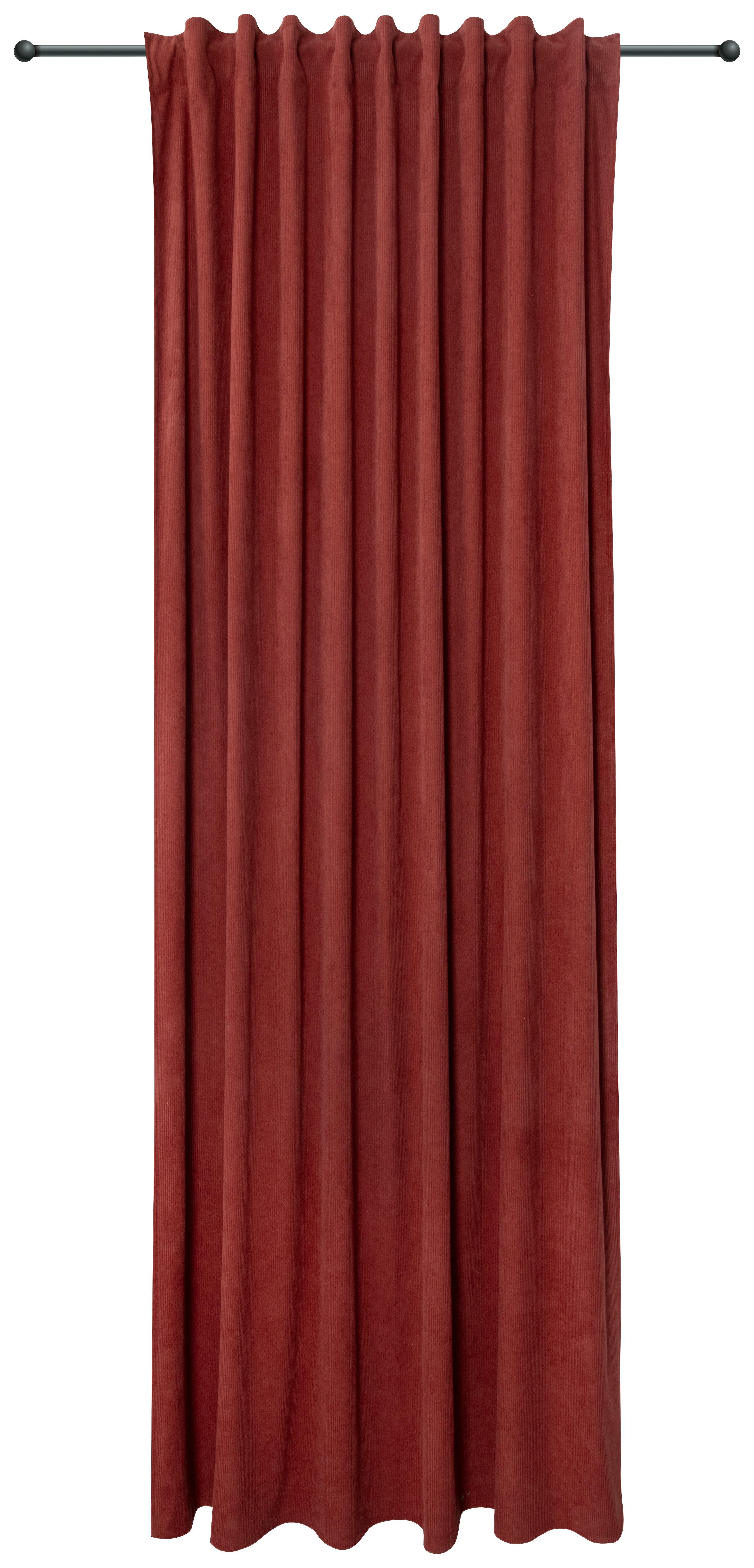 Készfüggöny Maren - Terrakotta, romantikus/Landhaus, Textil (140/245cm) - James Wood