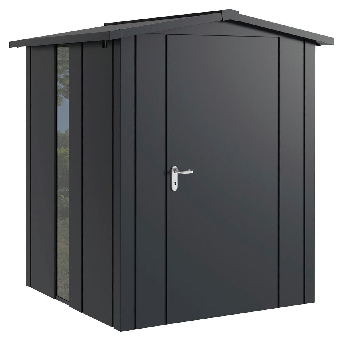 Gerätehaus Juno Satteldach Jsd2 - Anthrazit, Basics, Metall (189/219/181cm)