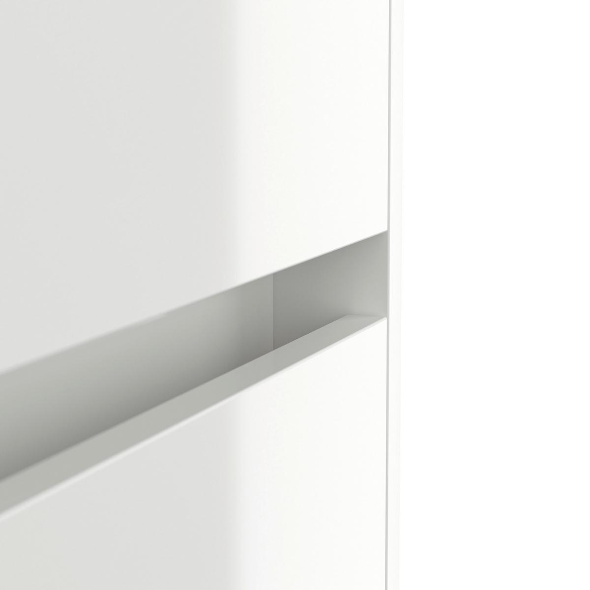 Sideboard Posseik Industrial Eichefarben/weiß B: 177 Cm - Weiß Hochglanz/Eichefarben, Design, Holzwerkstoff (177/75,8/42cm) - P & B