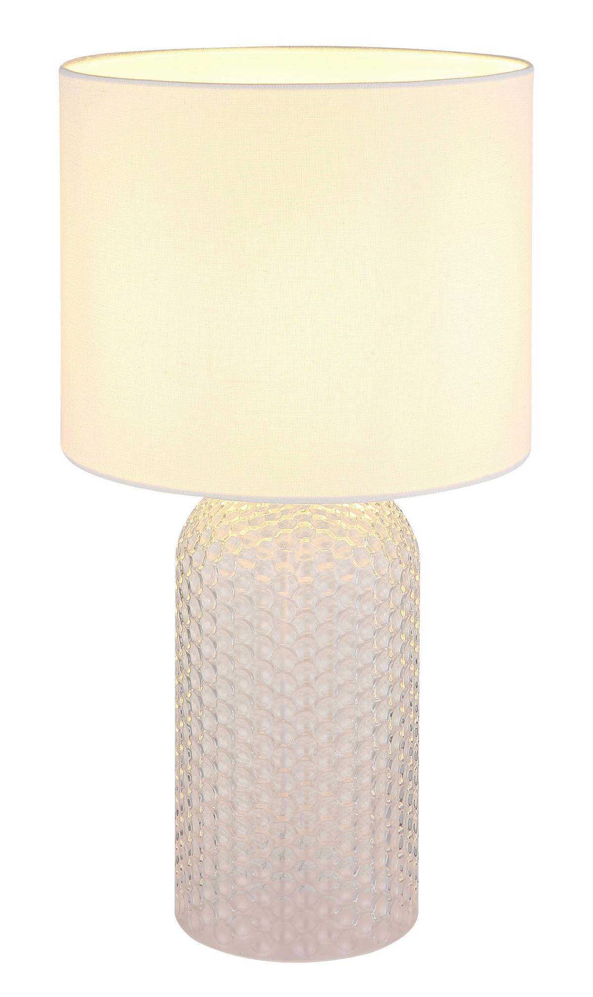 STOLNÁ LAMPA SOFIA - biela, Basics, textil/plast (26,5/50cm) - Globo