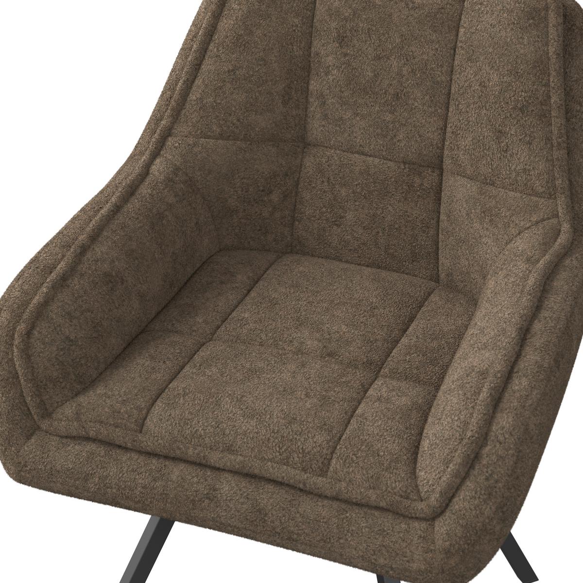 ŽIDLE S PODRUČKAMI BILLY - černá/hnědá, Moderní, kov/dřevo (64/87/64cm) - Bessagi Home