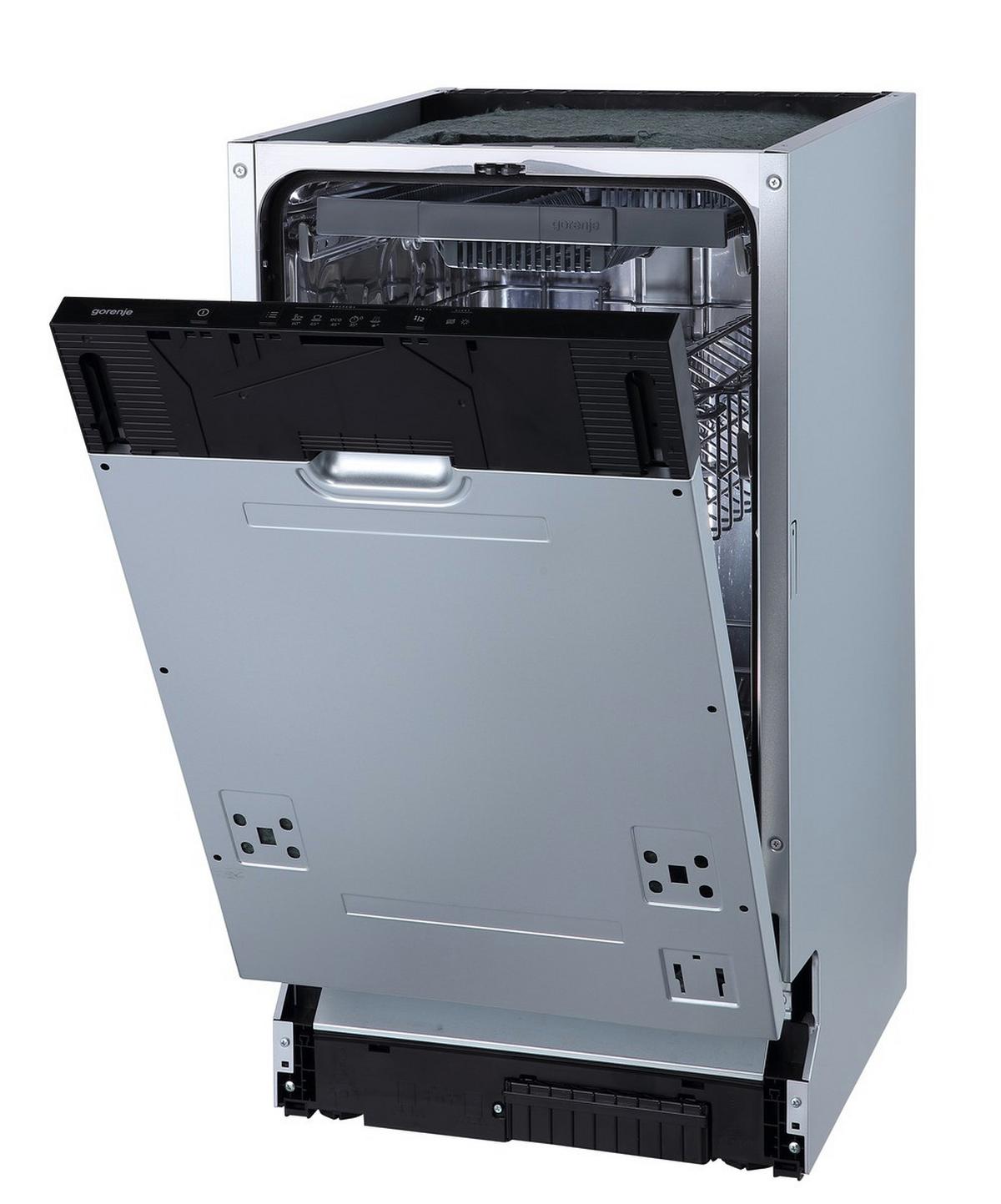 Einbau-geschirrspüler Bxhxt: 44,8x81,5x55 Cm - Edelstahlfarben/Schwarz, Basics, Metall (44,8/81,5/55cm) - Gorenje