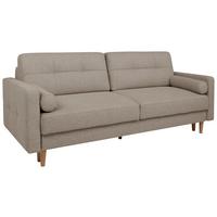 Schlafsofa Noret Beige B: 222 cm - Beige/Eiche Wotan, KONVENTIONELL, Textil (222/93/99cm) - MID.YOU