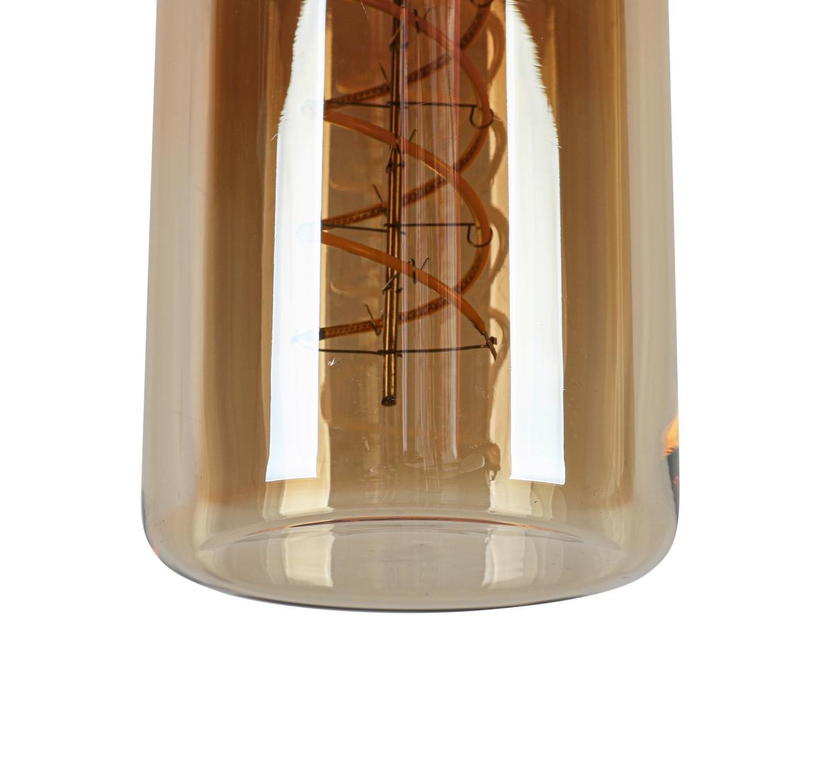 LED ŽÁROVKA FLASCHE - jantarové barvy, Romantický / Rustikální, kov/sklo (7,5/27,5cm) - Mömax