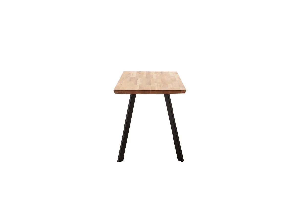 Esstisch Zeballos 180x90cm Vierfußtisch - Eichefarben/Schwarz, ROMANTIK / LANDHAUS, Holz/Metall (180/75/90cm)
