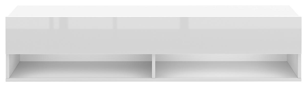 Lowboard Derby 140 - Weiß Hochglanz/Weiß, Design, Holzwerkstoff (140/31,5/32,5cm) - Livetastic