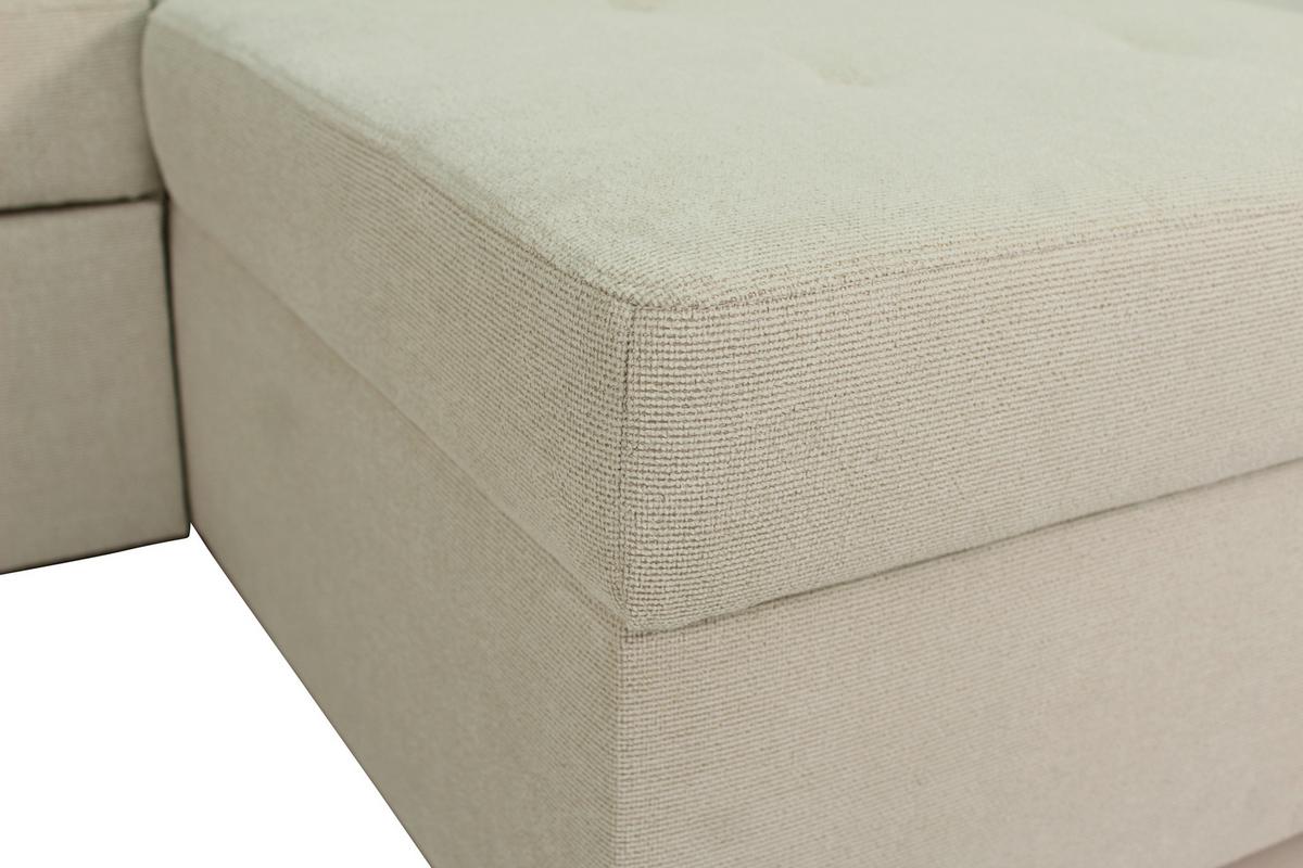 Ecksofa Oslo Creme B: 260 cm - Creme, ROMANTIK / LANDHAUS, Textil (260/85/155cm) - James Wood