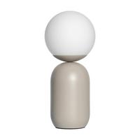 Tischleuchte Notti Grau Weiß D: 15 cm - Weiß/Grau, Design, Glas/Metall (15/35cm) - Nordlux